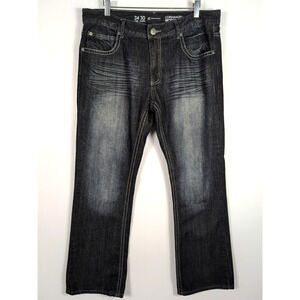 INC Copenhagen Slim Bootcut Jeans Mens 34x30 (W 36, L 30.5) Faded Black Denim